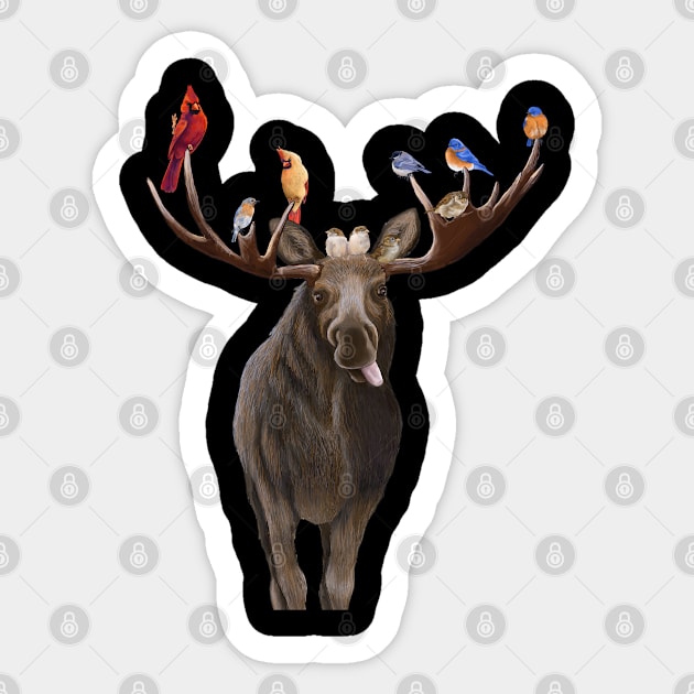 Moose Feathers Sticker by Julie Townsend Studio